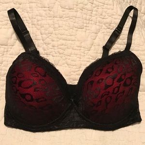 Black and Red Perfect Profile Contour Bra